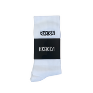 Logo Embroidered Crew Socks - White